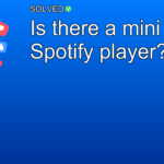 Is there a mini Spotify player? - Social Media